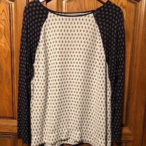 Loft Navy Long Sleeve Shirt